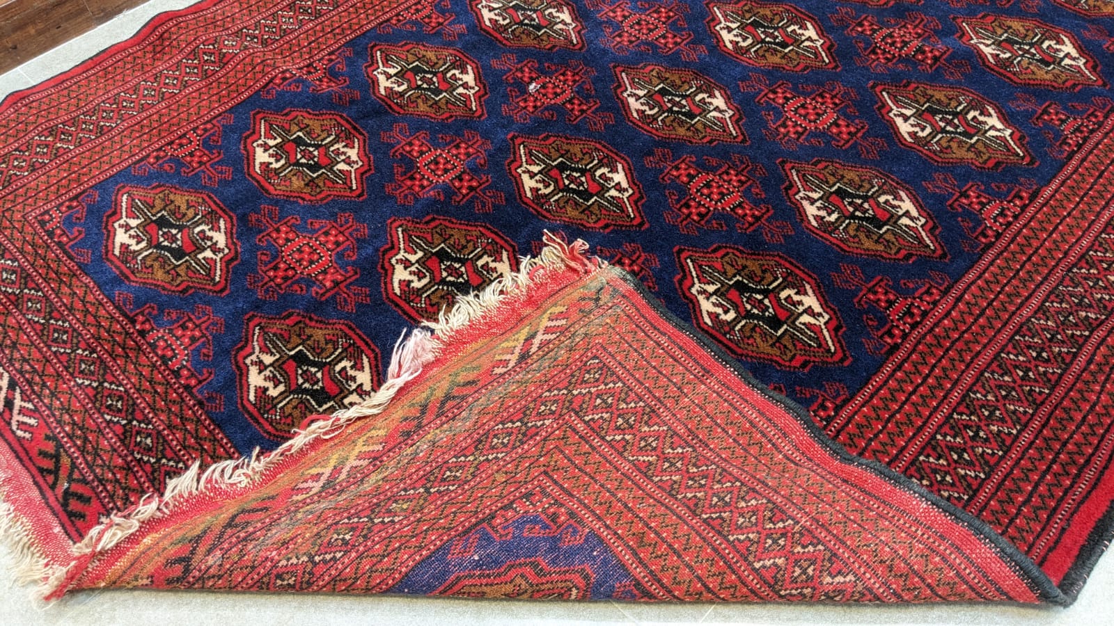 ✨Afghan Bokhara ✨ Hand Knotted Carpet