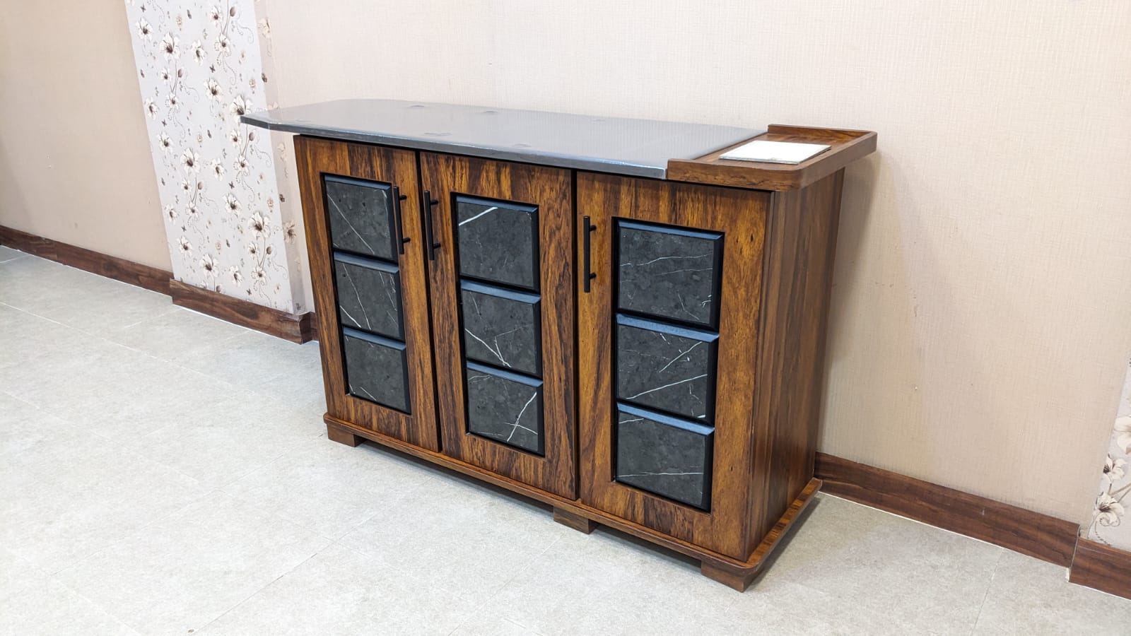 New 3 Door Iron Table