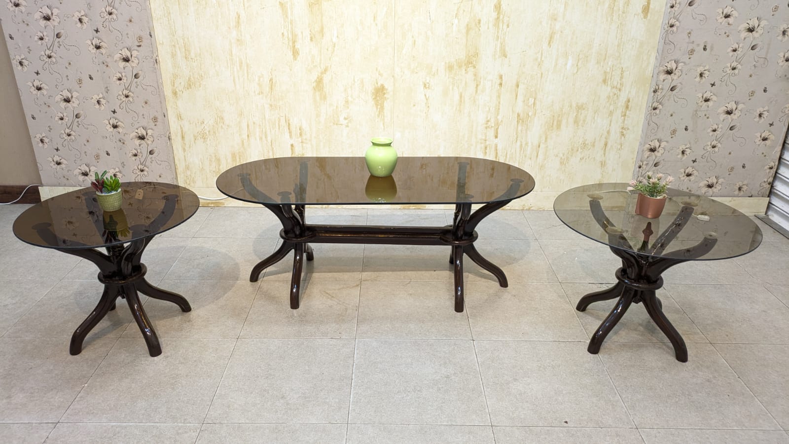 Center Table With 2 Side Tables