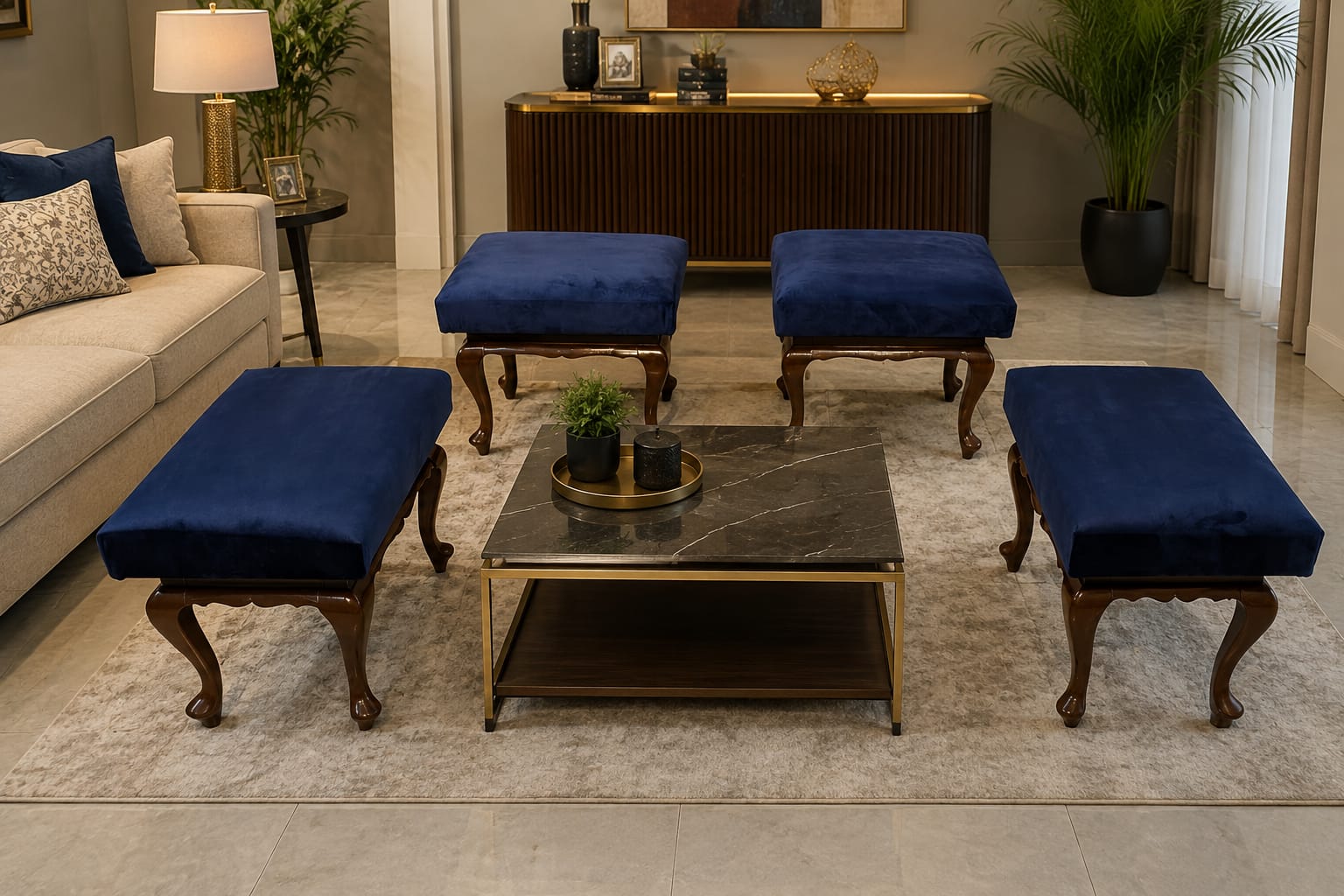 4 Seater Solid Sheesham wood