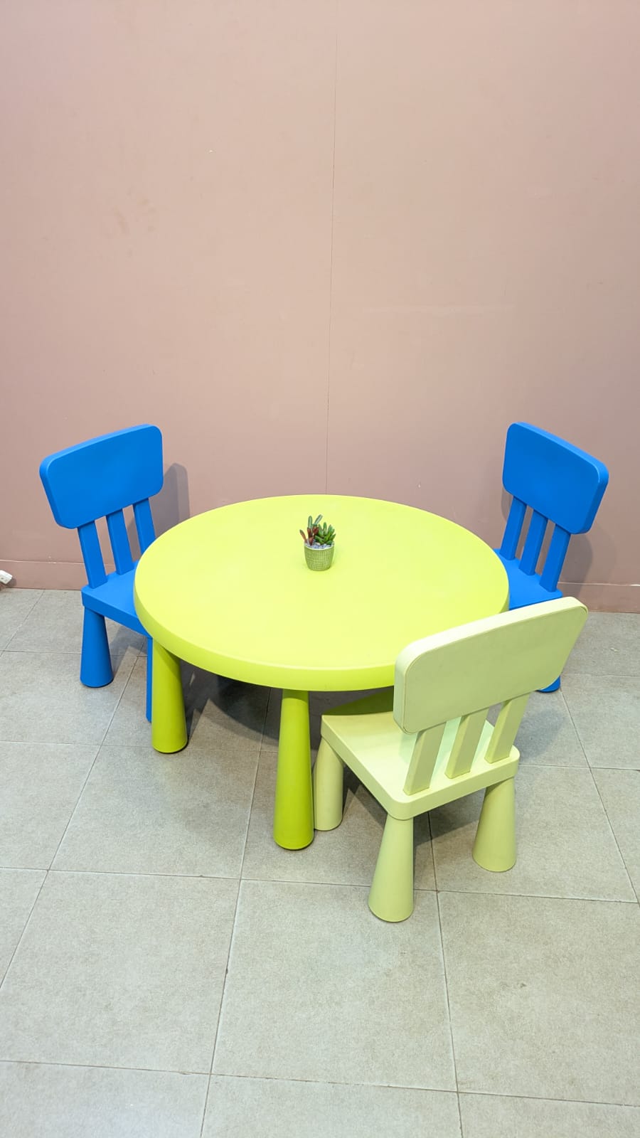 IMPORTED IKEA MAMMUT KIDS TABLE & CHAIRS SET