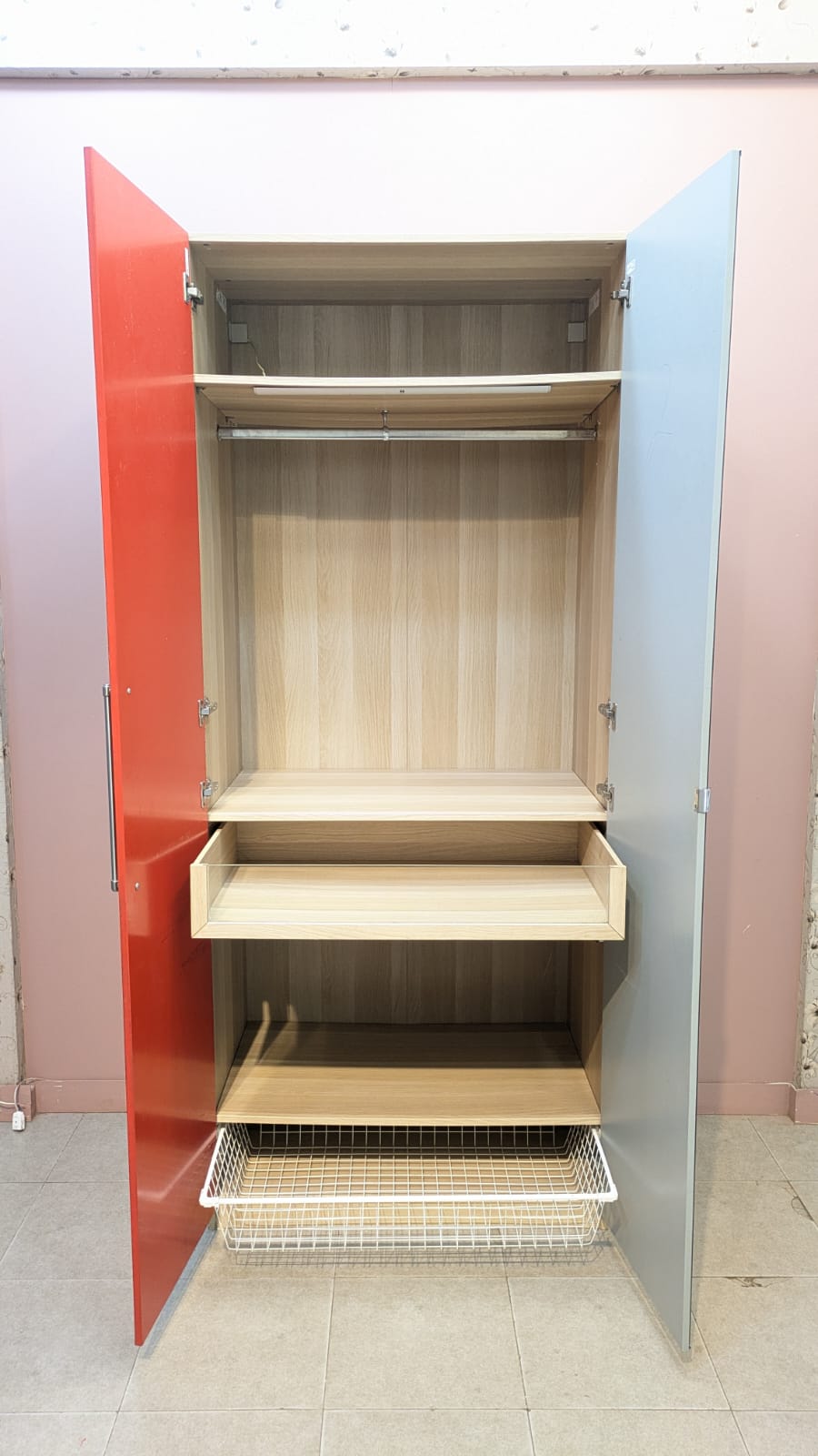 IMPORTED IKEA 2-DOOR WARDROBE WITH FULL-LENGTH MIRROR!
