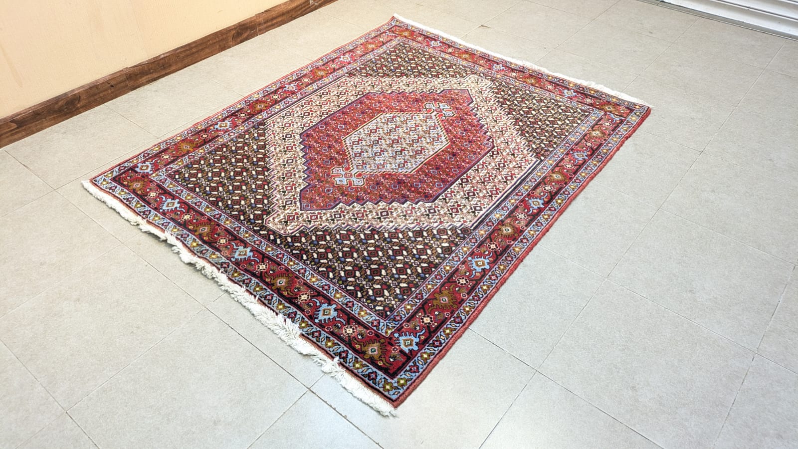 Vintage Persian Bidjar Hand Knotted Carpet