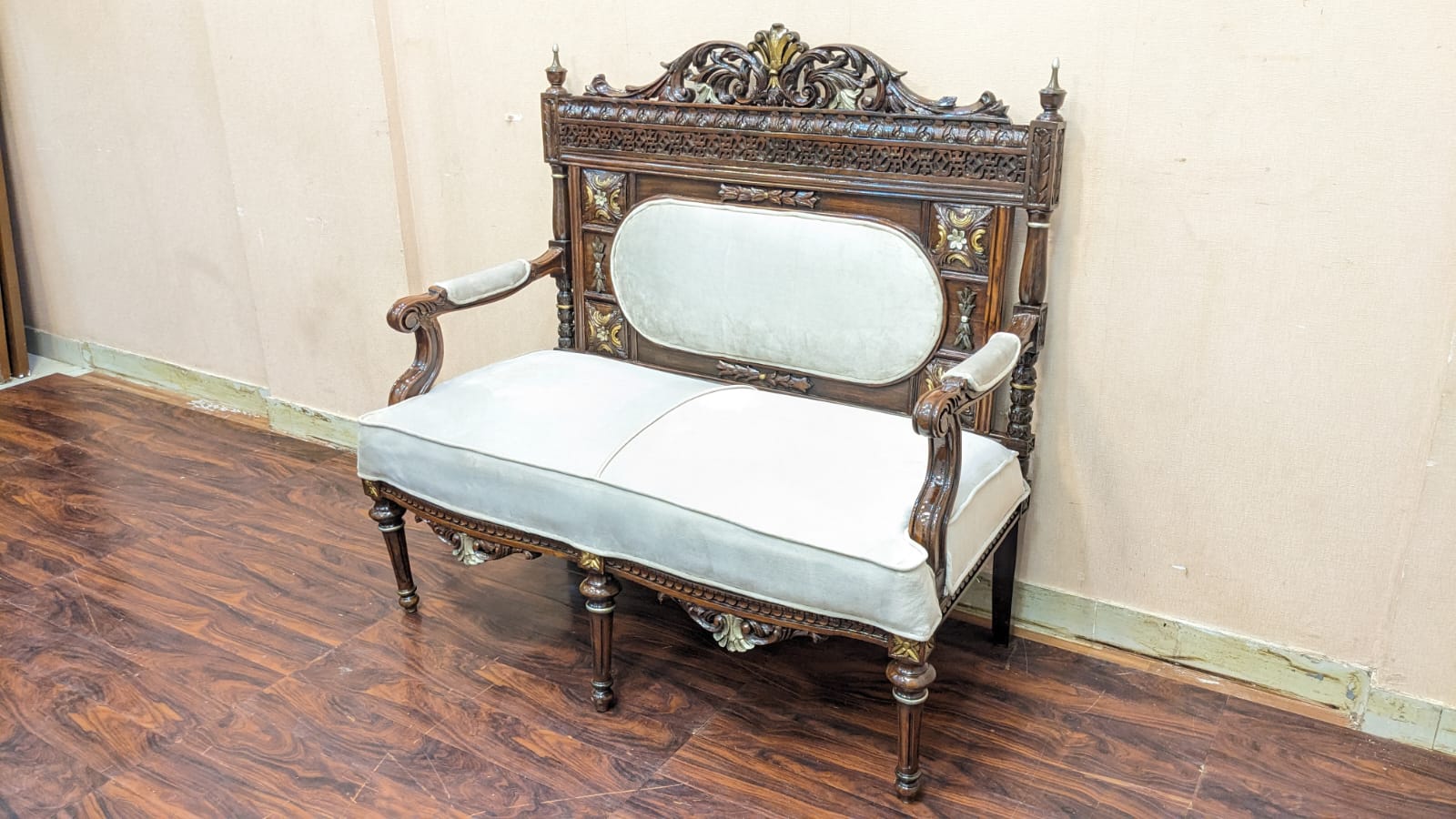 Solid Sheesham Wood 4 Seater Sofa Set