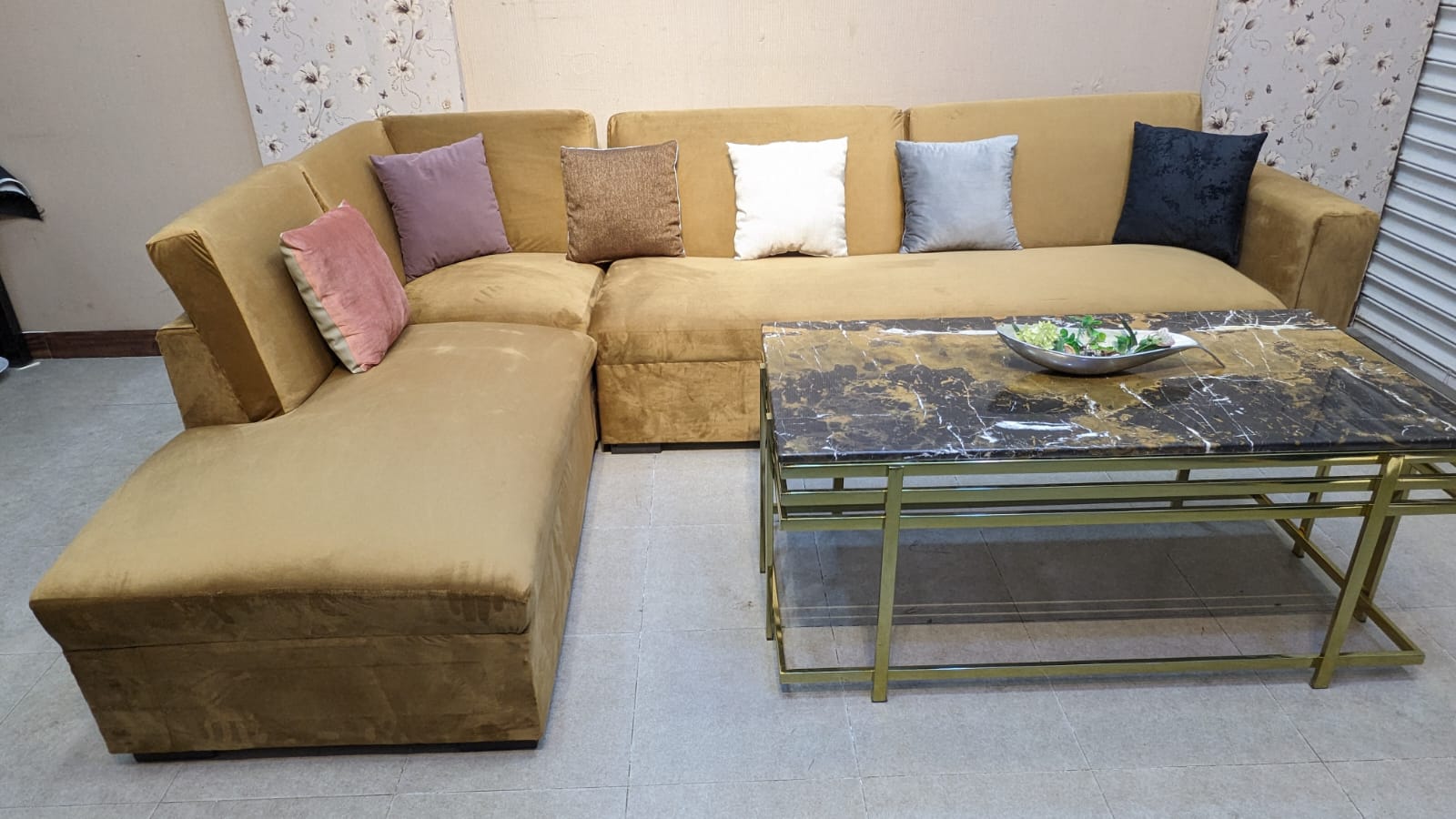Comfortable 6 Seater L Shape Sofa Set