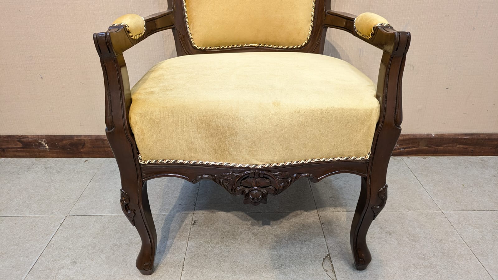 Solid Sheesham Wood Pair of Coffee Chairs with Table