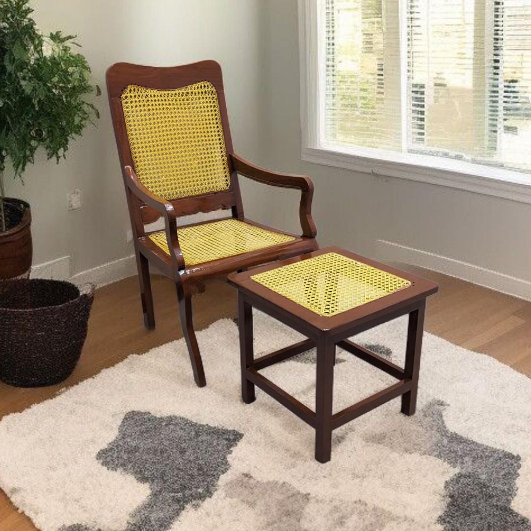 ✨ Antique ✨ Arm Chair with Stool