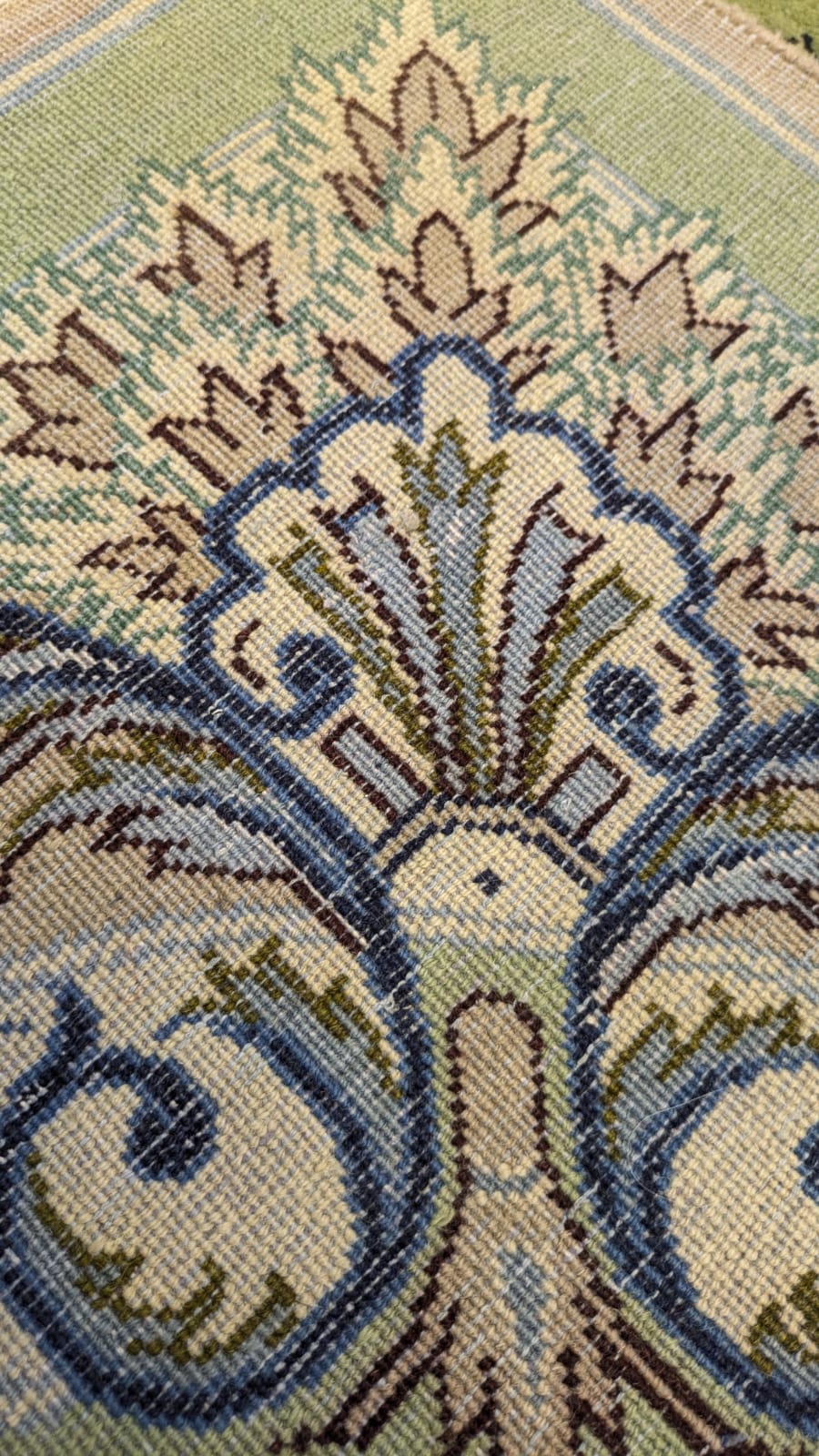 Vintage Persian Nain Hand Knotted Carpet