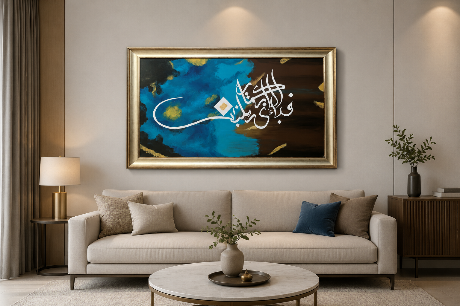 Elegant Islamic Wall Art - Hand painted Frame