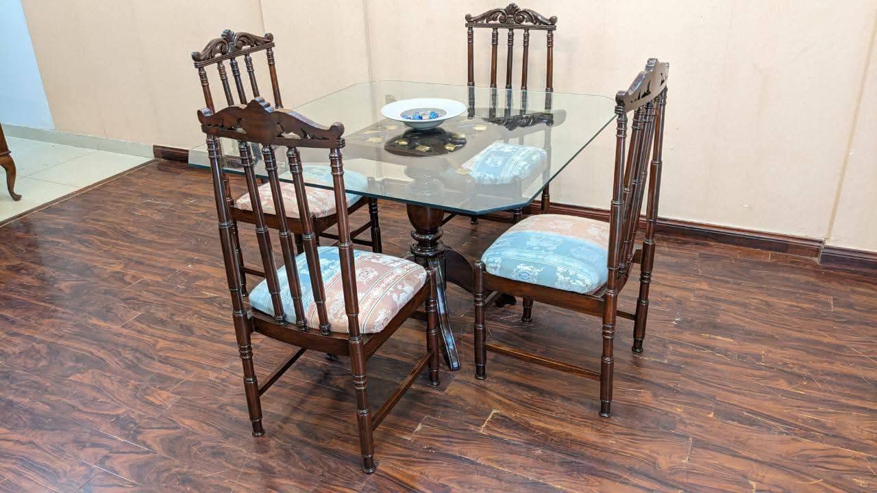 Solid Sheesham Wood 4 Seater Dining Table