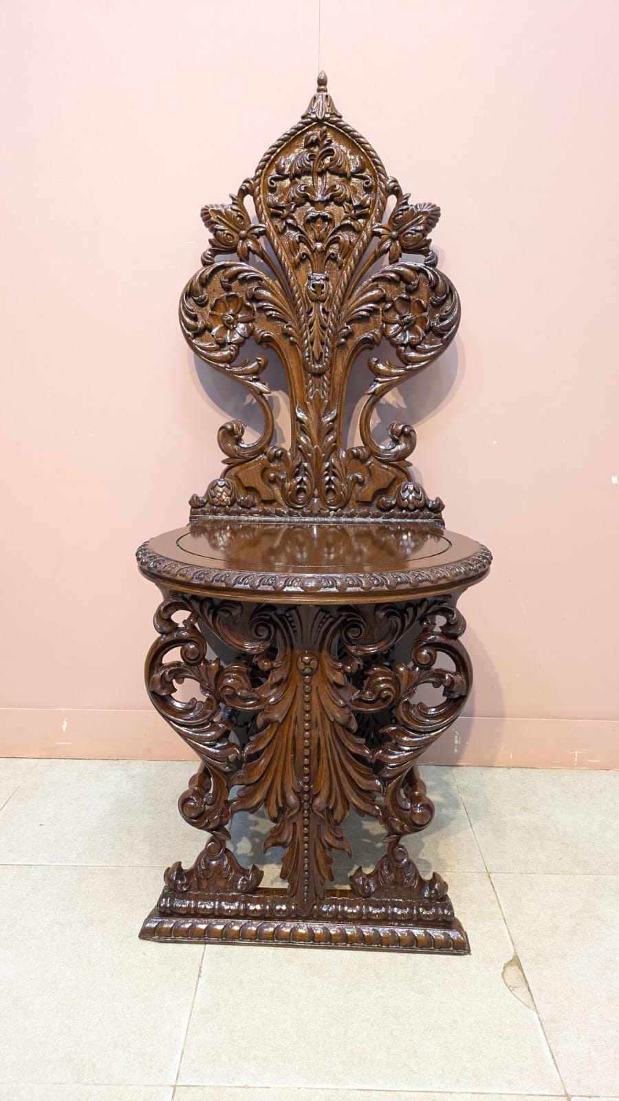 ITALIAN RENAISSANCE REVIVAL SGABELLO CHAIR