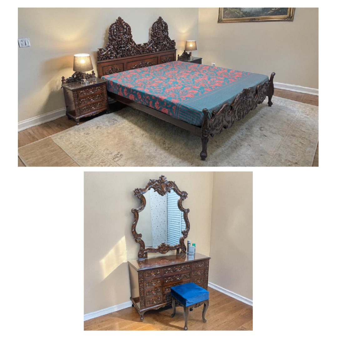 Antique King Size Bed Set