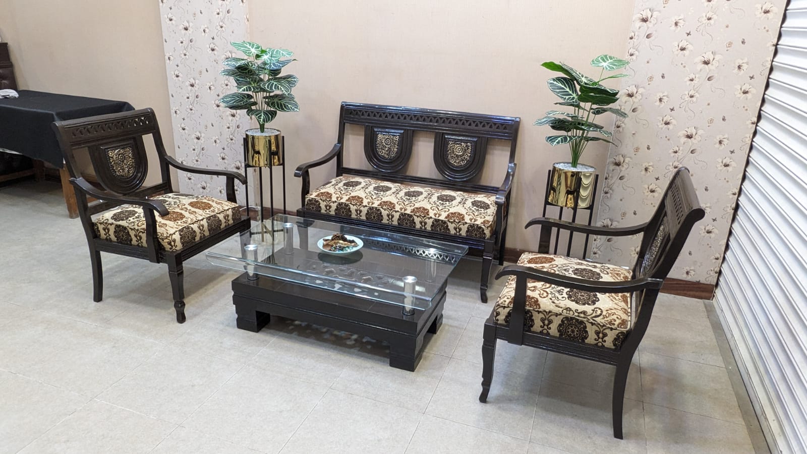 Solid Sheesham Wood 4 Seater Sofa Set