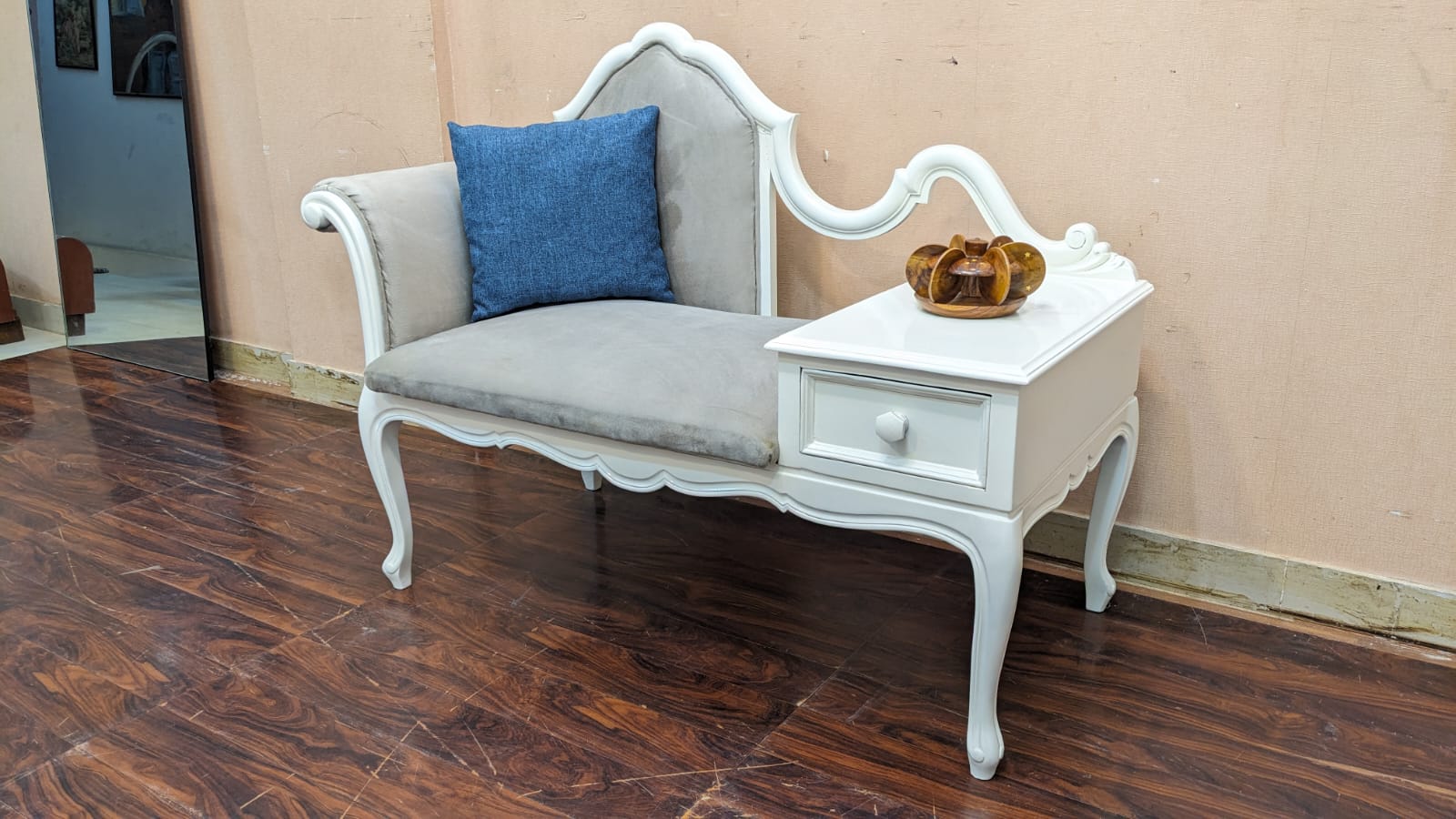 Solid Sheesham Wood Telephone Seattee