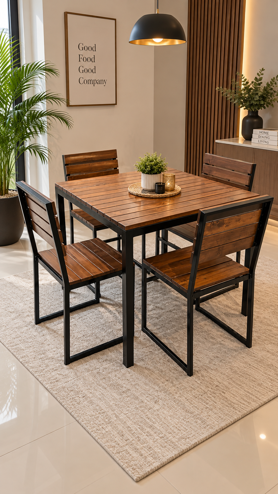 4 Seater Dining Table Set