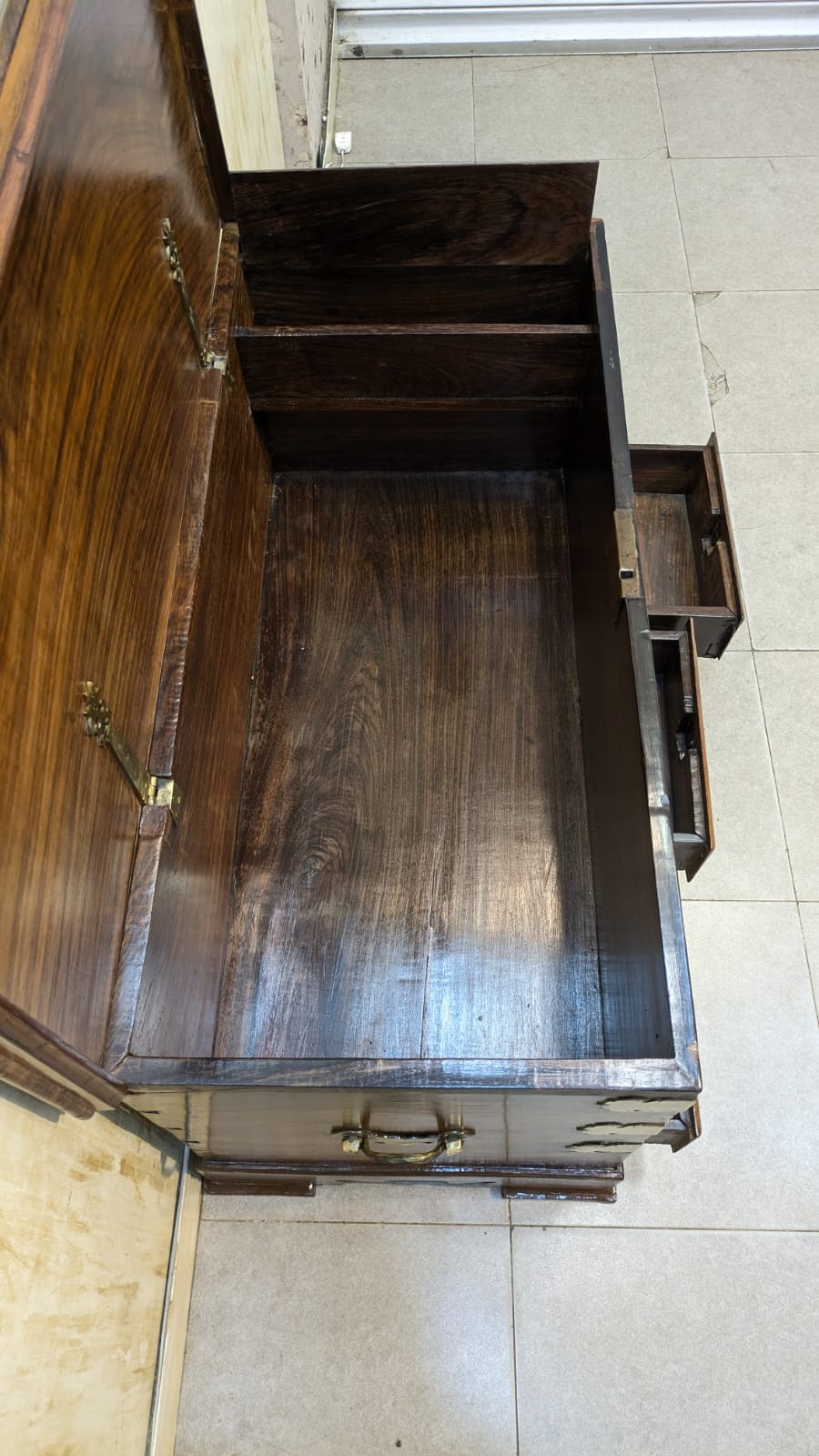 Antique Mid Century Solid Sheesham Wood Trunk