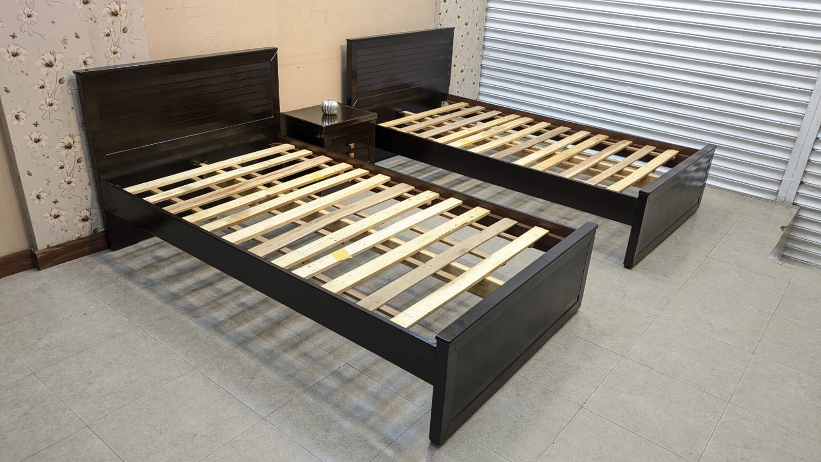Pair of Single Beds with Dura Comfort Foam Mattresses