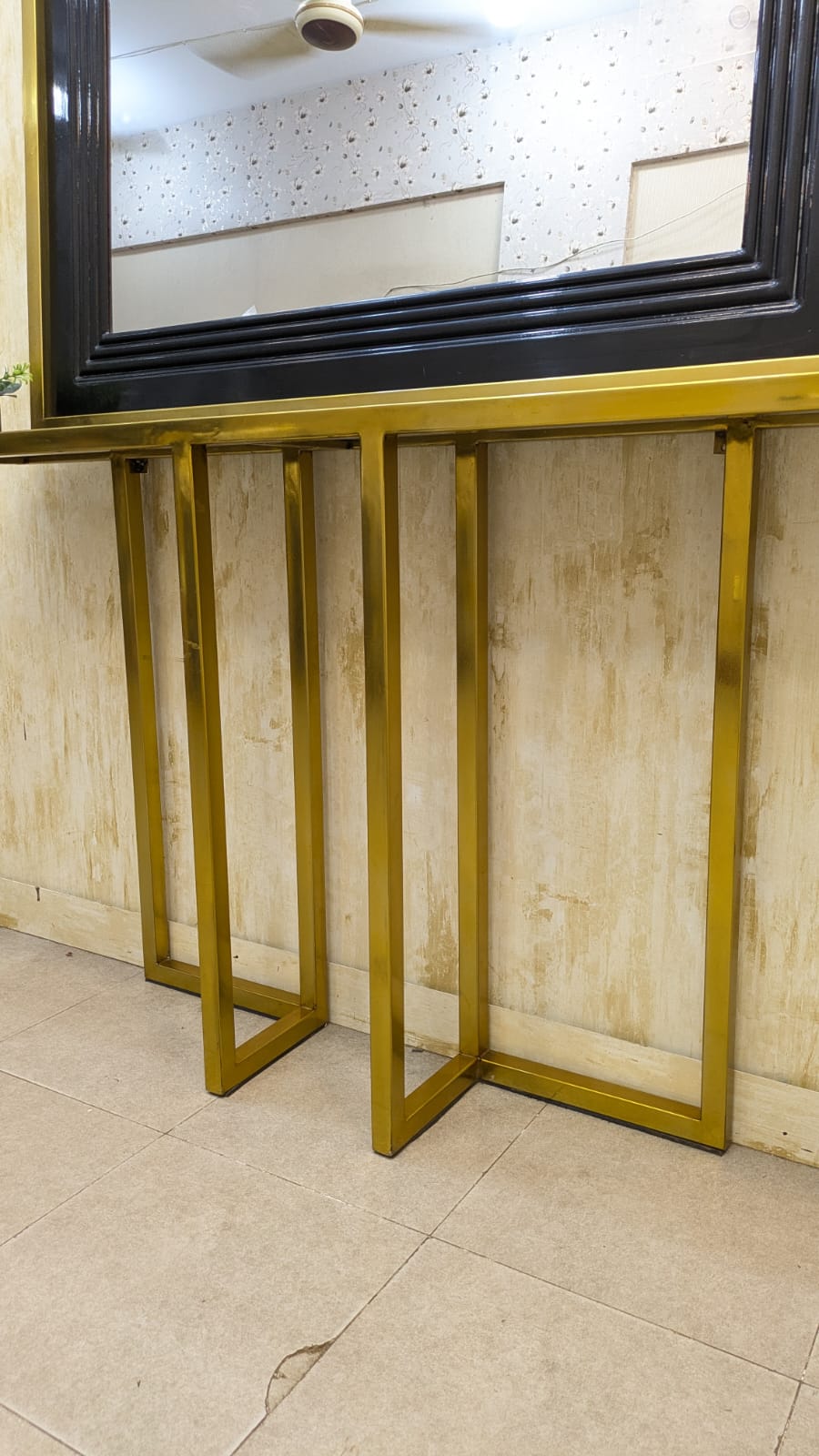 Console with Wall Mounted Mirror
