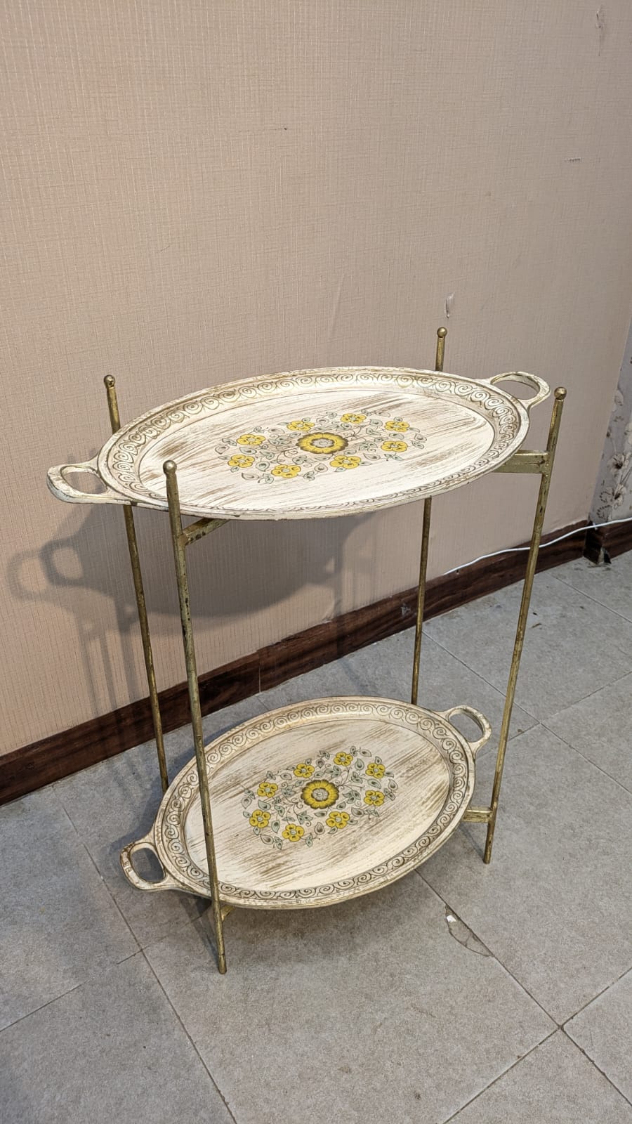 Kalamkaar Furniture Hand Painted Trolley