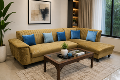 6 Seater L Shape Sofa Set