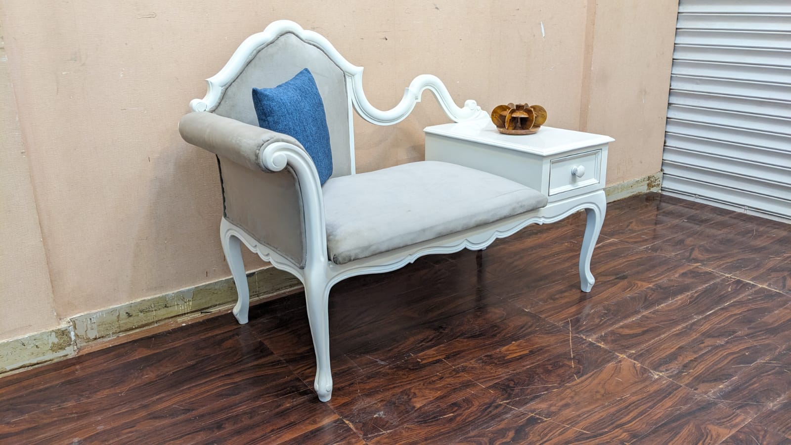 Solid Sheesham Wood Telephone Seattee