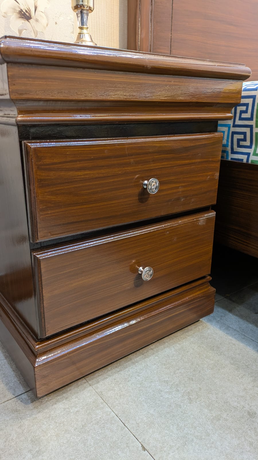 Super King Size Bed With 2 Side Tables