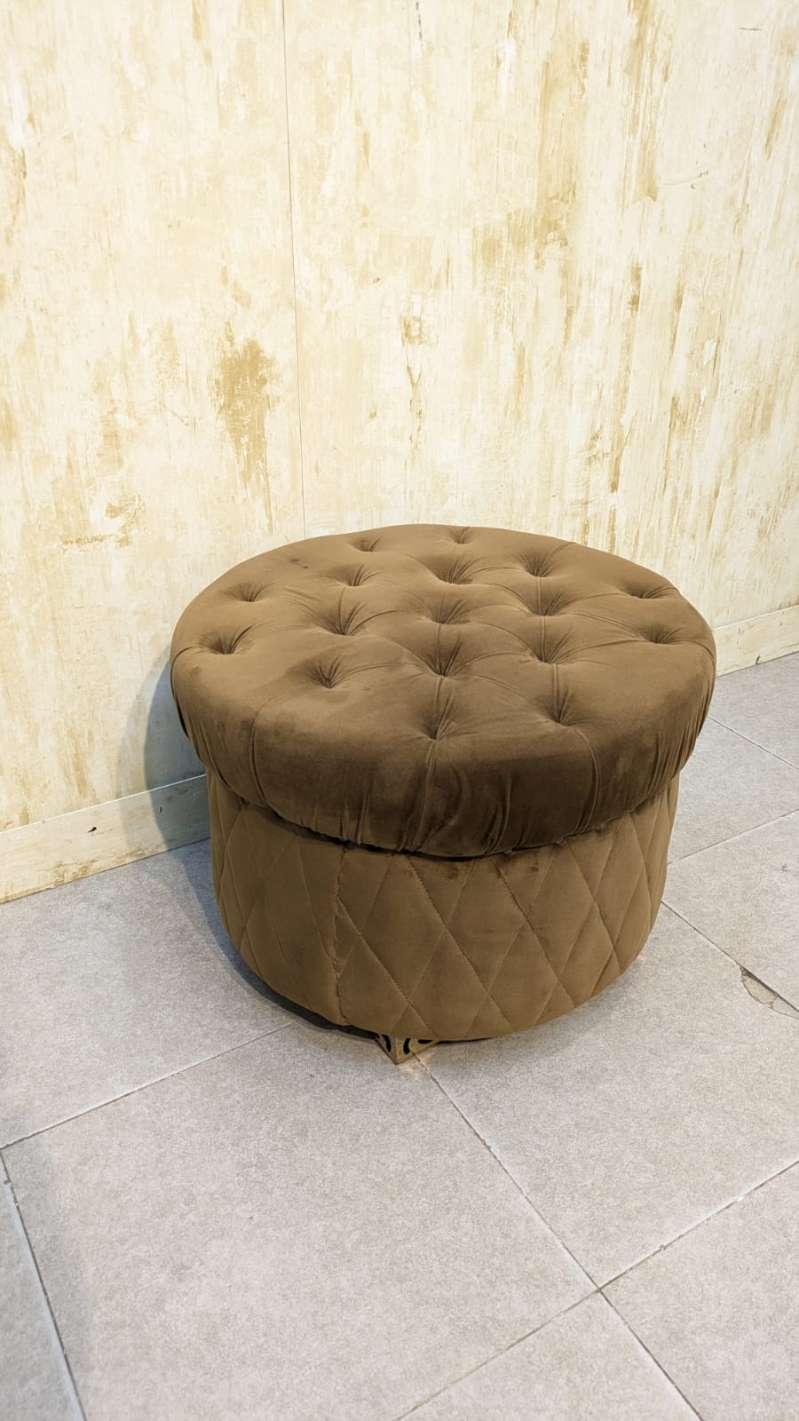 Beautiful Chesterfield Velvet Ottoman