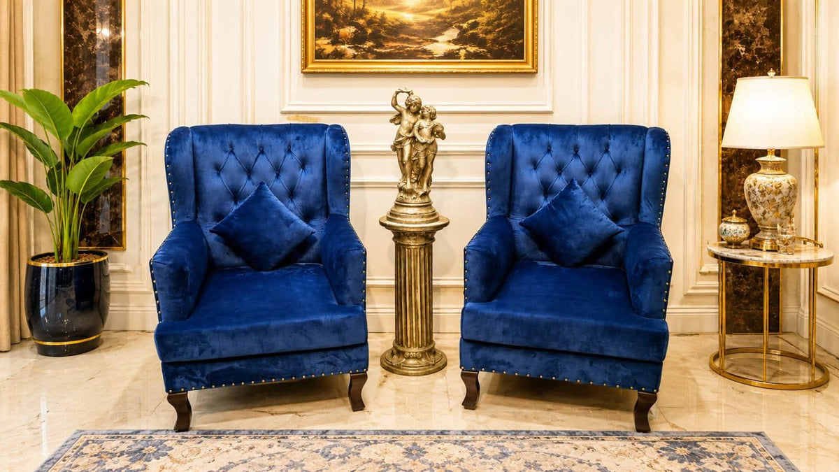 Pair of Chesterfield High-Back Chairs ✨