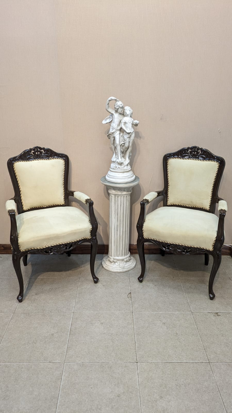 Solid Sheesham Wood Pair of Coffee Chairs