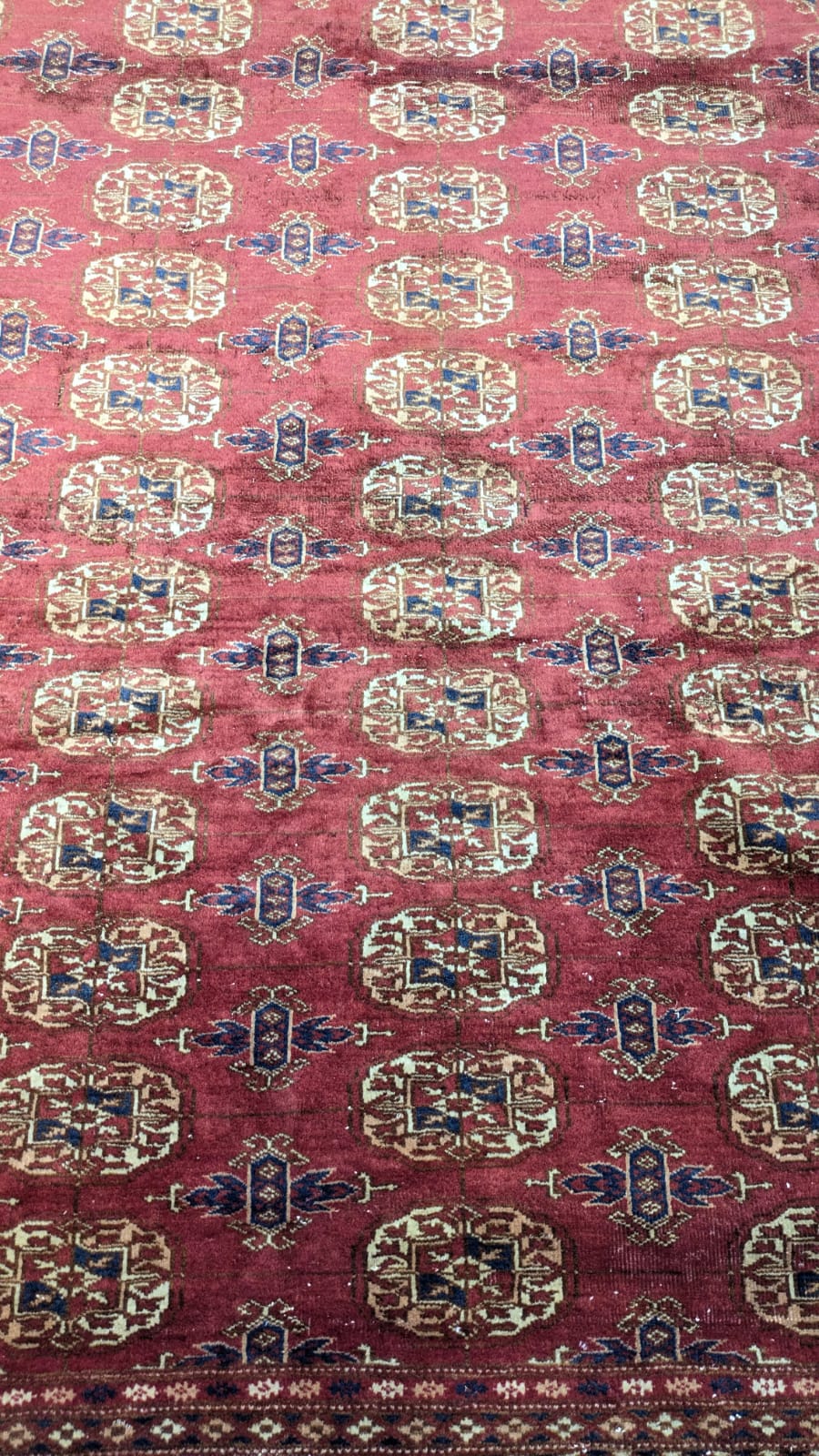 Vintage Bokhara Hand Knotted Carpet