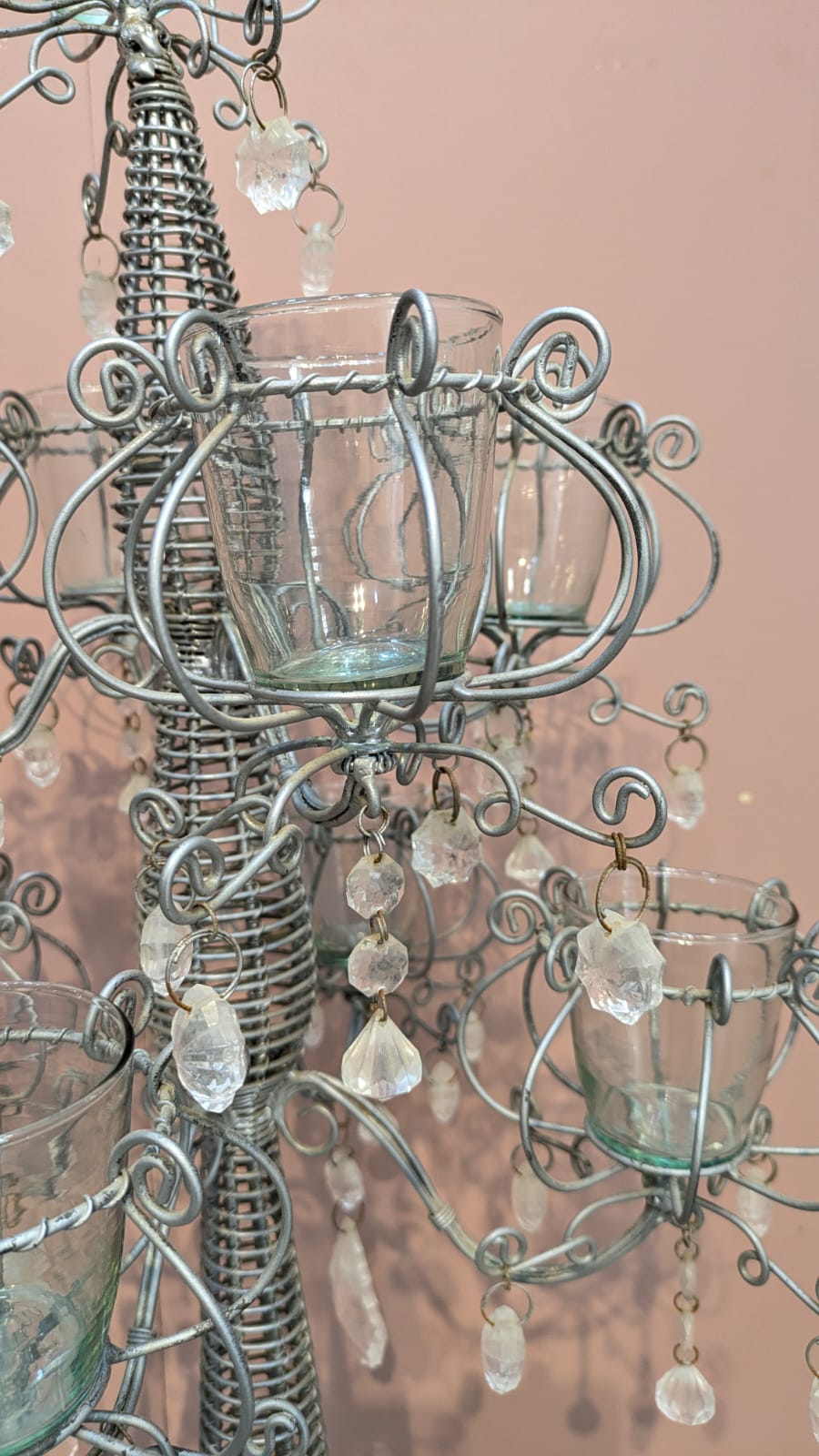 Elegant Silver-Toned Floor Candelabra