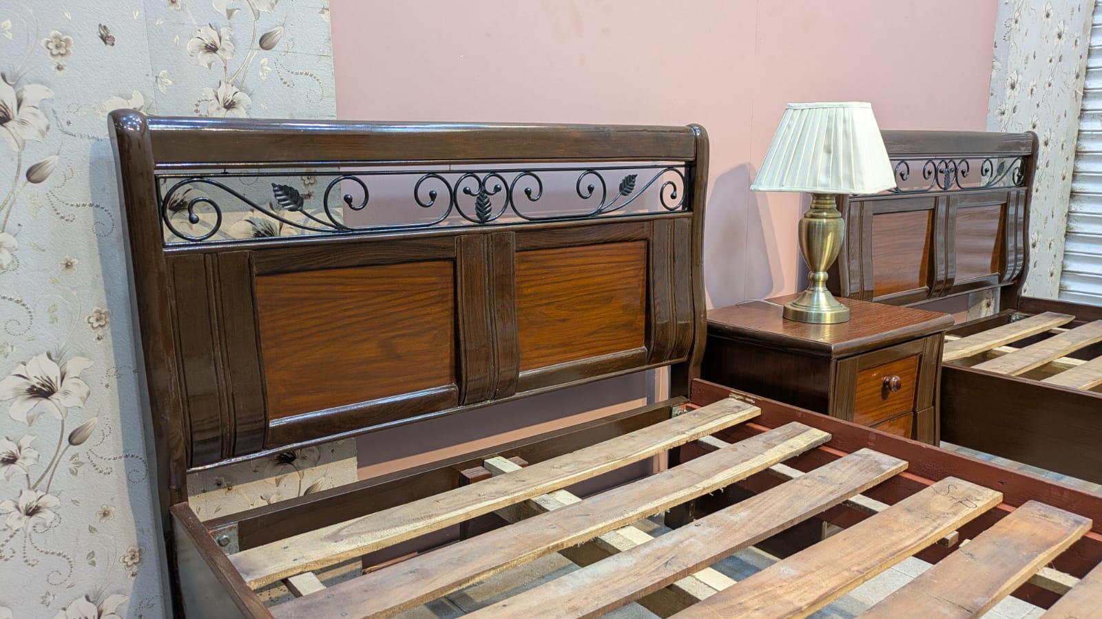 Solid Sheesham Wood pair Of Single Bed
