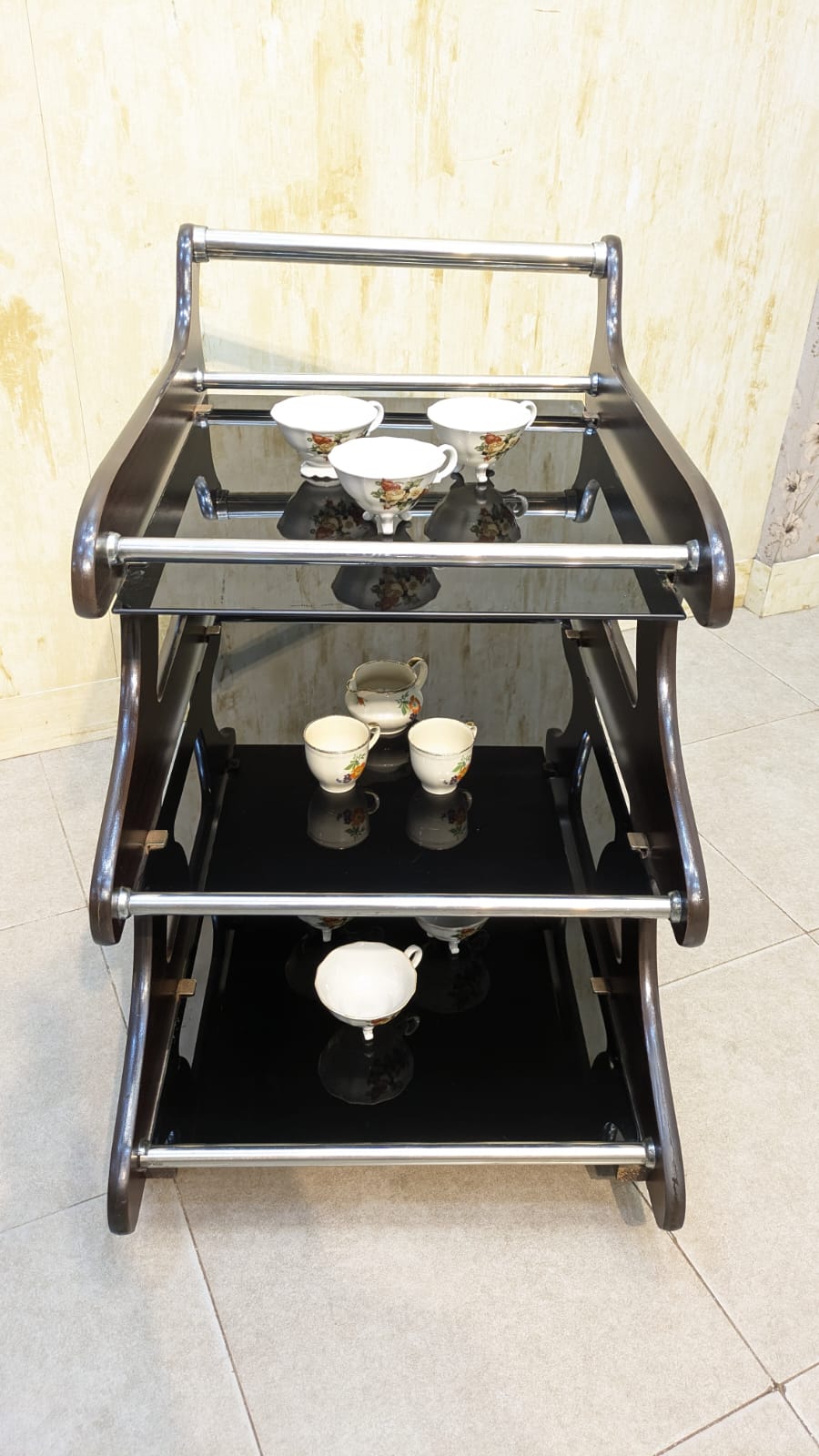 BEAUTIFUL MODERN 3-TIER TEA TROLLEY