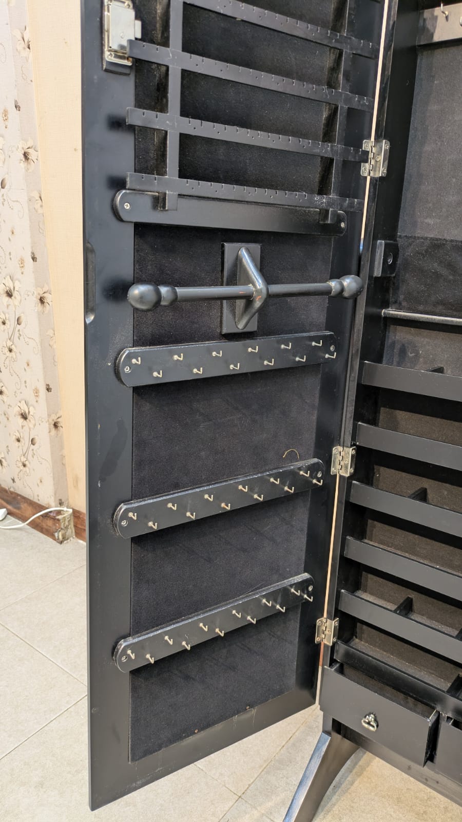 Imported Jewelry Cabinet with Full Length Mirror