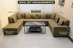 9 Seater U Shape Sofa Set
