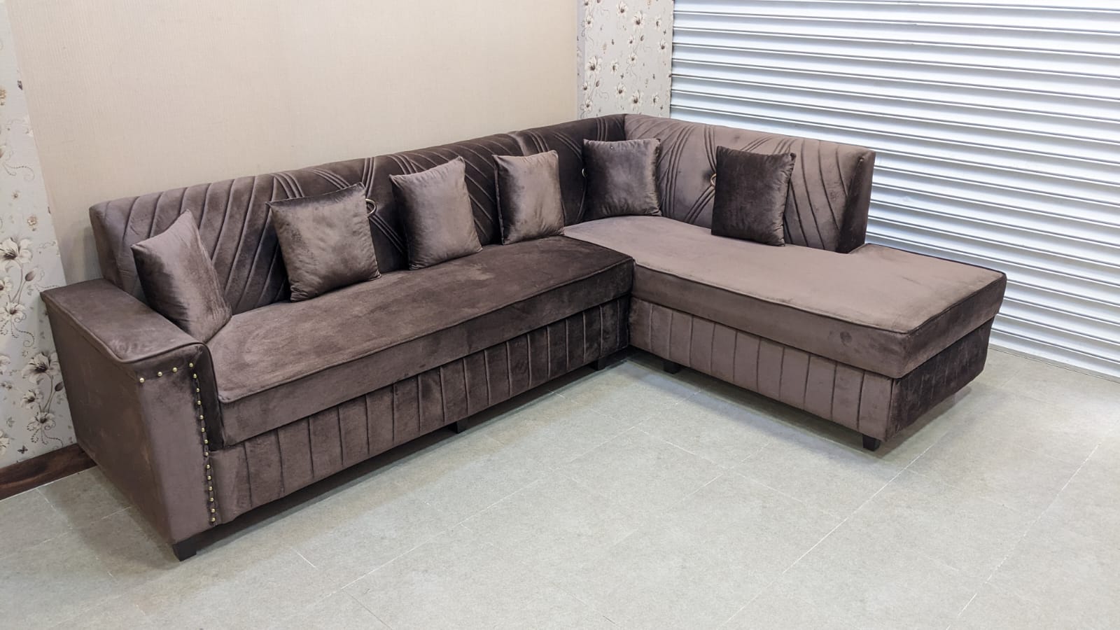 New 6 Seater L Shape Sofa Set