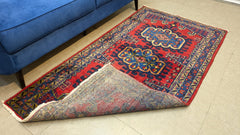 Vintage Persian Medallion Hand Knotted Carpet