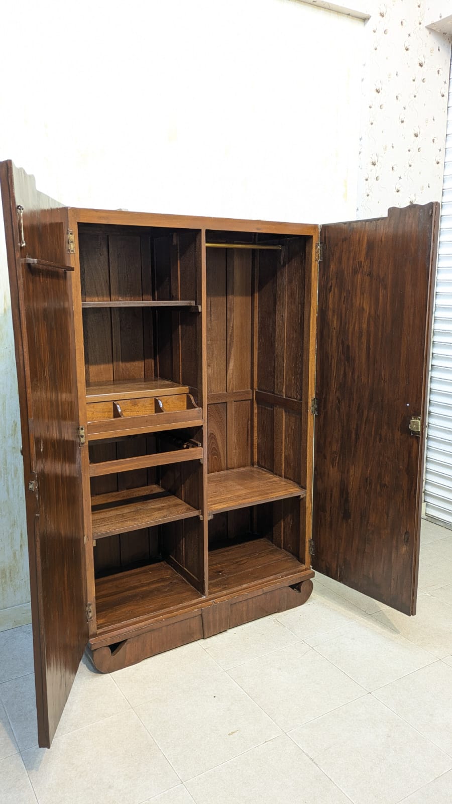 Solid Burma Teak Wood 2 Door Almirah