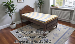 Antique 100% Solid Sheesham Wood Single Bed