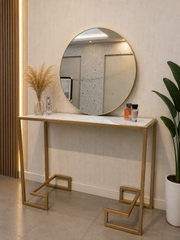 Console with Wall mounted mirror