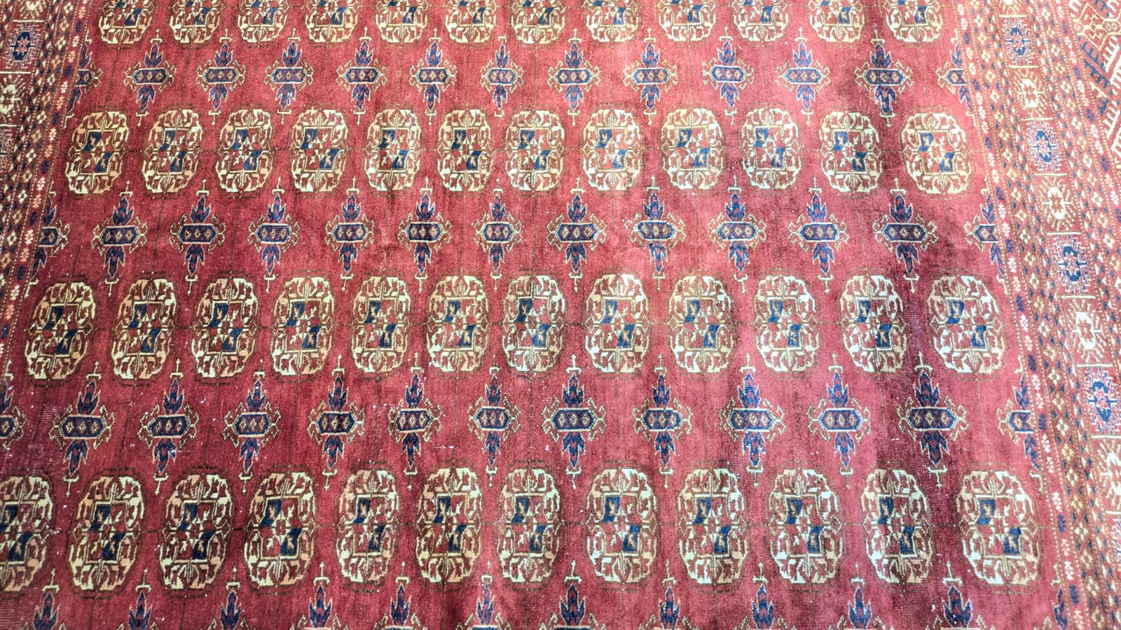 Vintage Bokhara Hand Knotted Carpet
