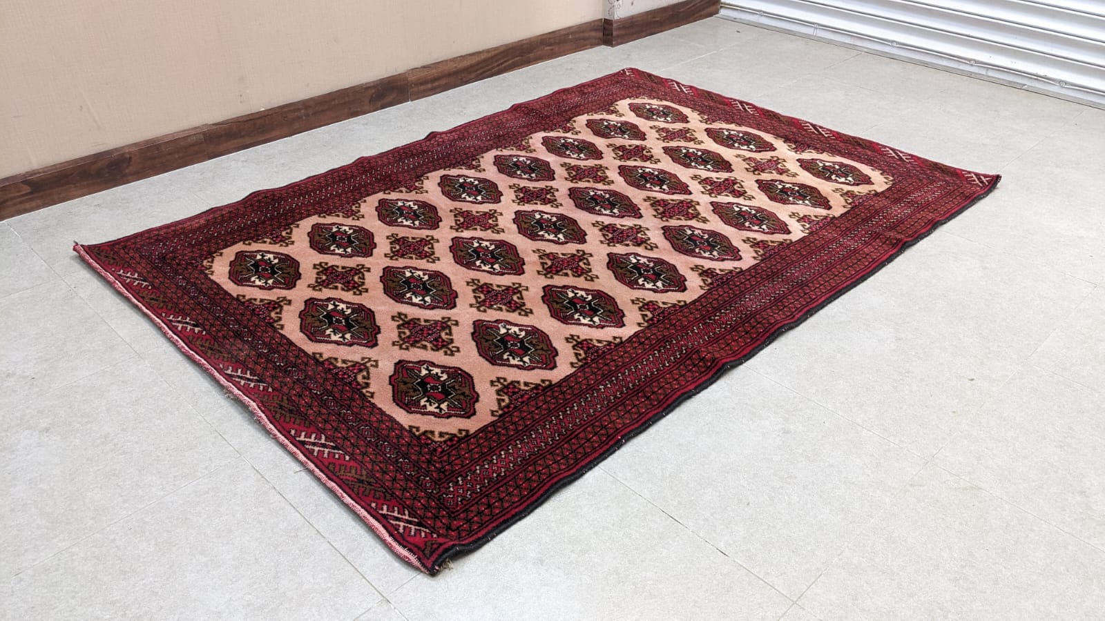 Antique Hand Knotted Persian Turkmen Rug