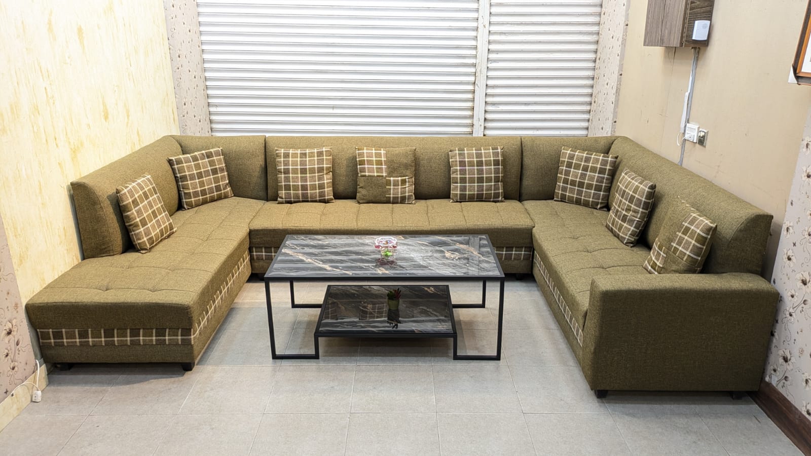 9 Seater U Shape Sofa Set