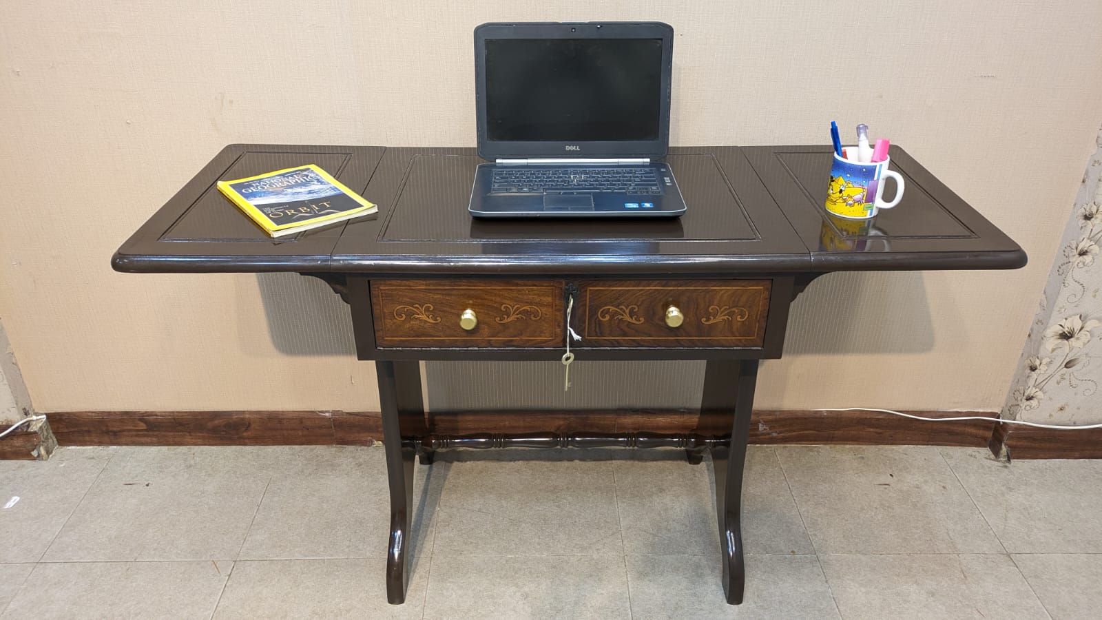 Vintage Drop Leaf Style Study Table