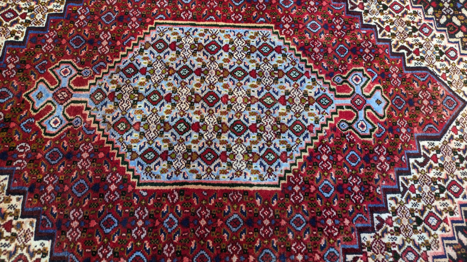 Vintage Persian Bidjar Hand Knotted Carpet