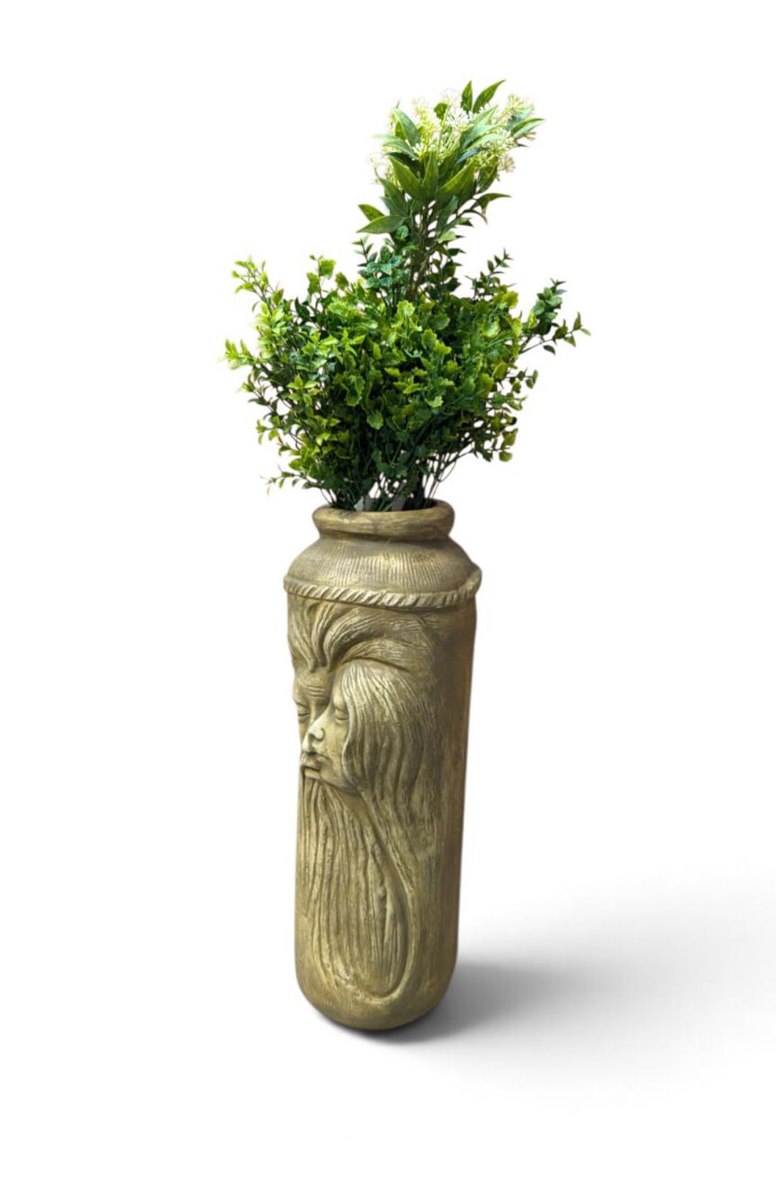 Brand New Face Cut Vase with Artificial Flowers