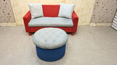 Kid 2 Seater Sofa Set With Ottoman