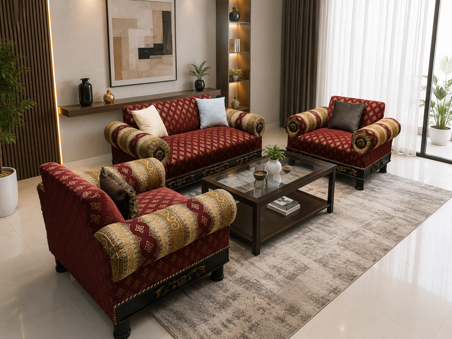 4 Seater Sofa Set