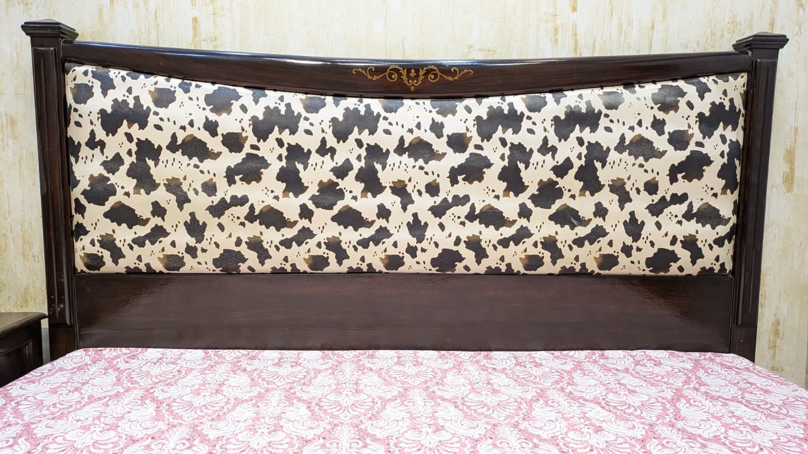 Sheesham Wood King Size Bed With 1 Side Table