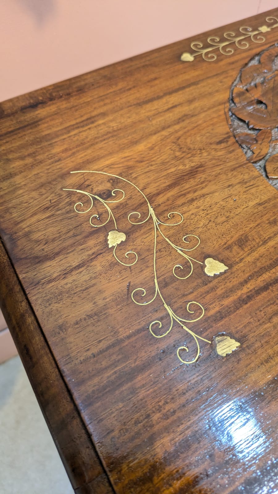 Brand New Unused Solid Sheesham Wood Nesting Table Set